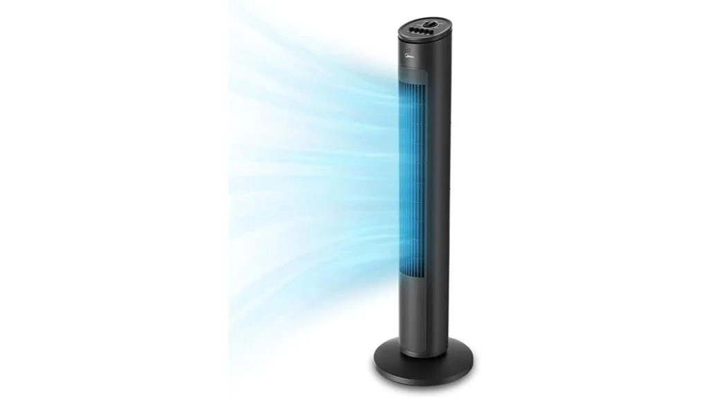 ventilador de torre preto midea