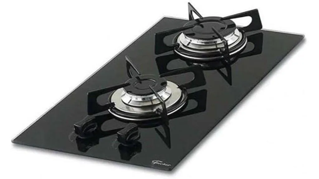 fogão a gás com vidro