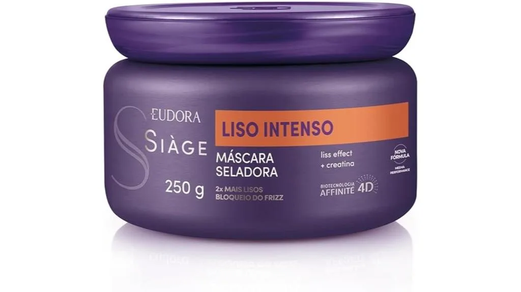 máscara intensa para cabelos lisos