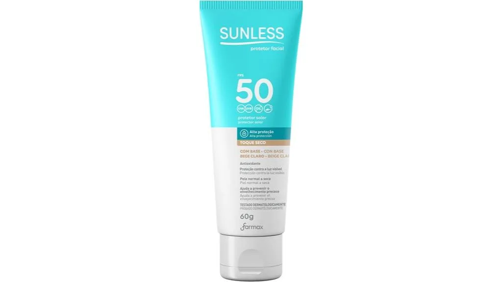 protetor solar bege claro FPS 50