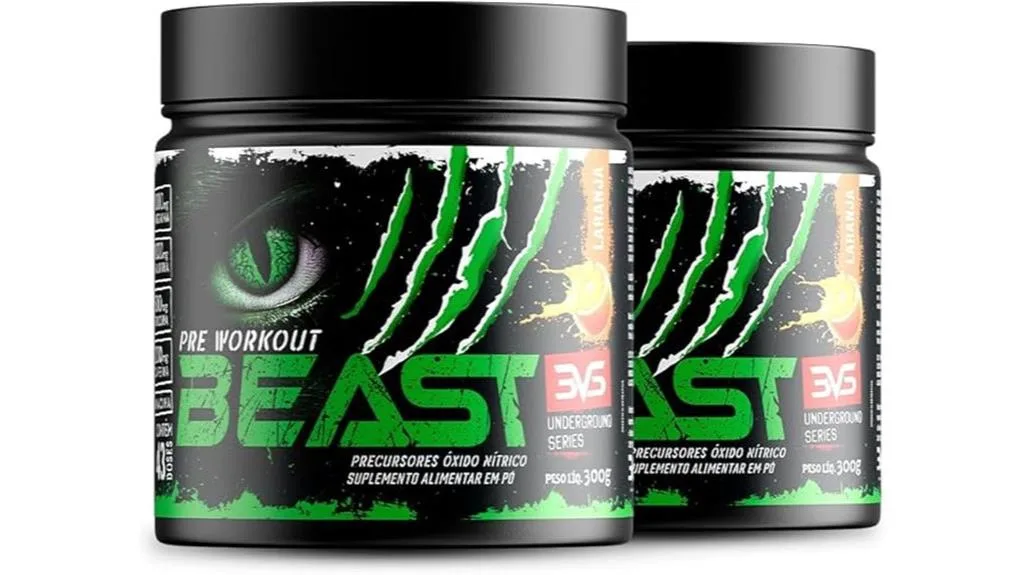 suplemento pré-treino com sabor de laranja