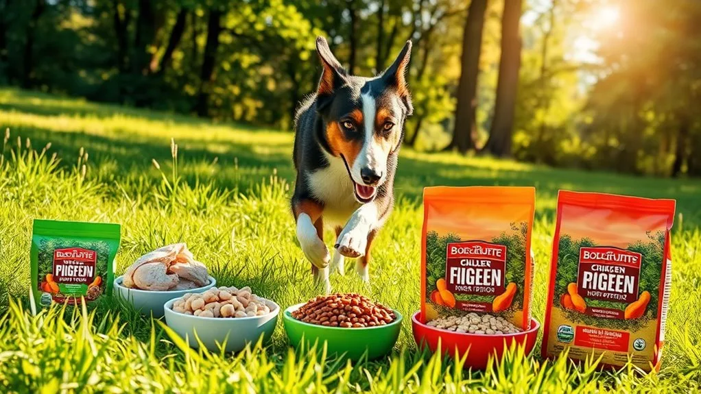 escolhendo comida para border collie