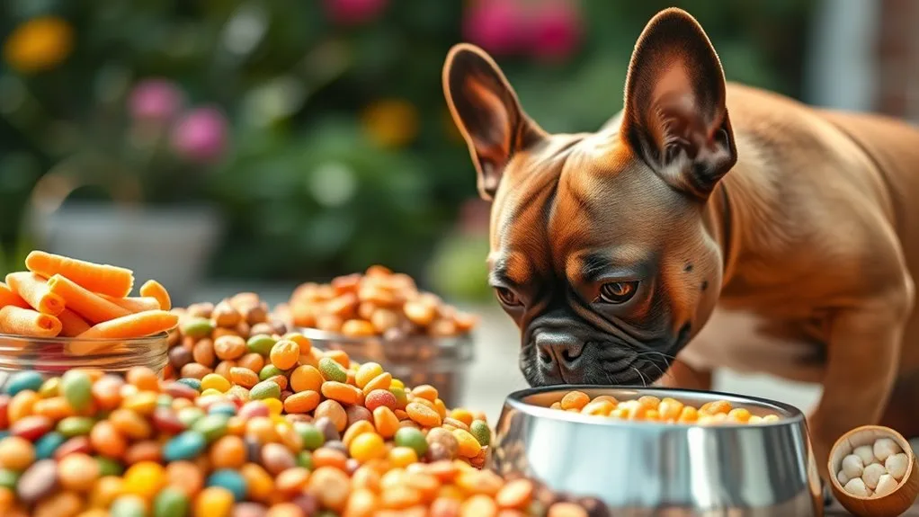 escolhendo comida para bulldog francês