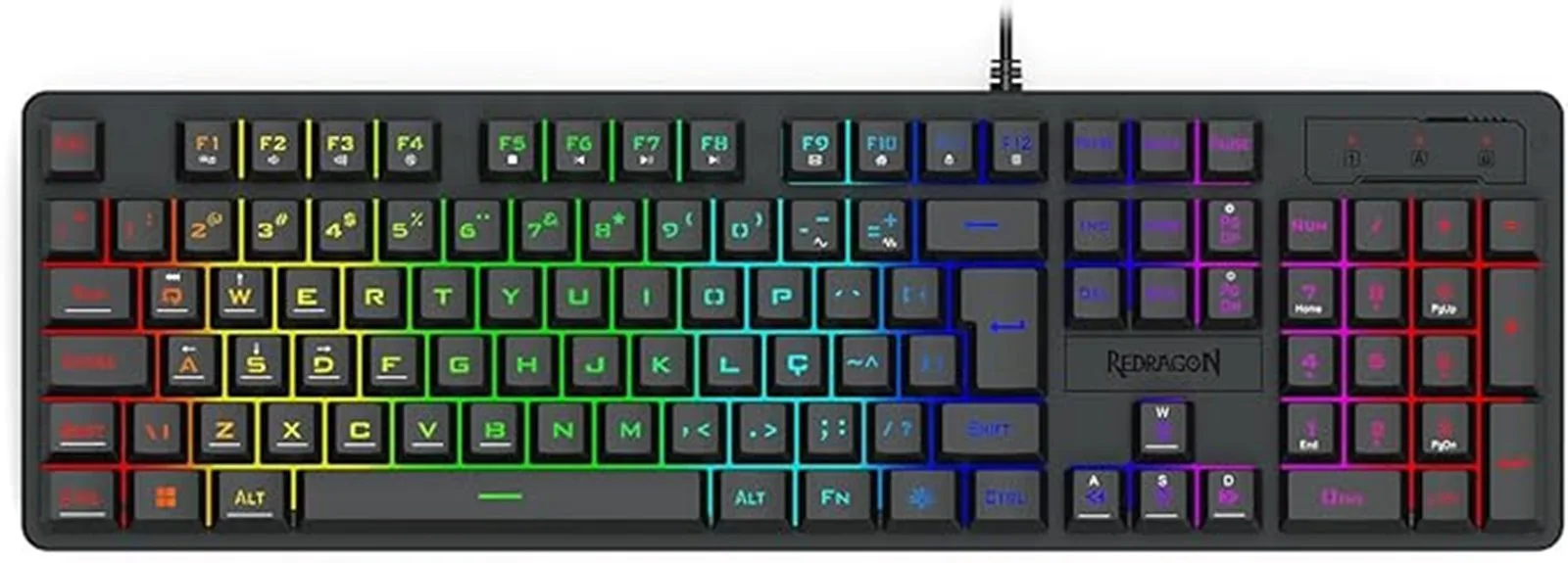 teclado de membrana para jogos redragon