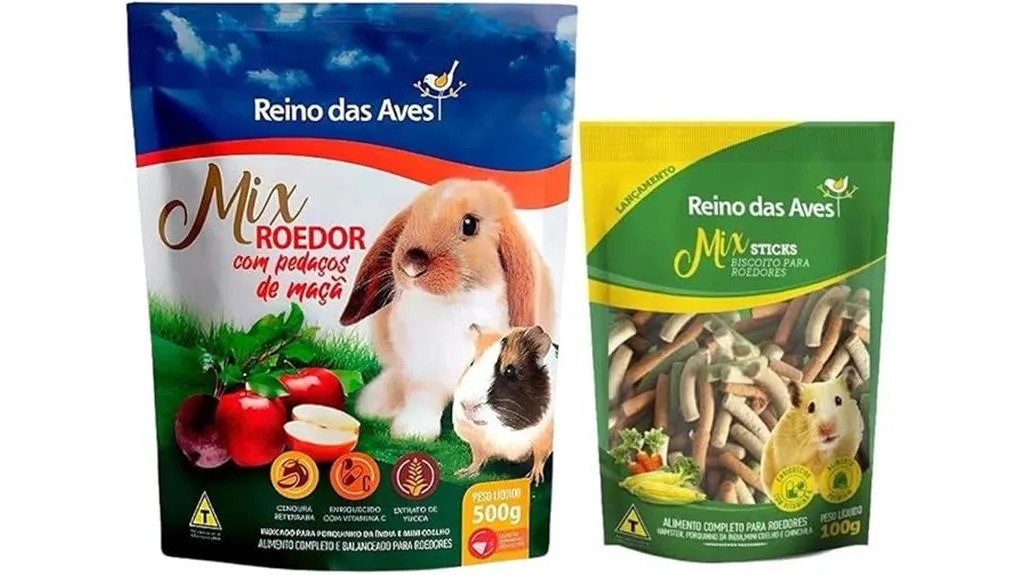 ração para porquinho-da-índia e coelho