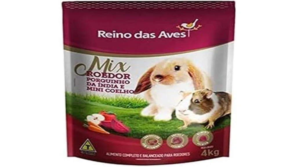 ração para porquinho-da-índia e coelho
