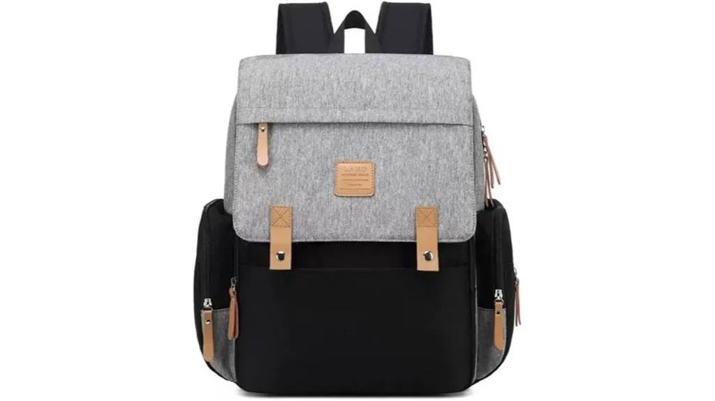 bolsa de maternidade de luxo cinza e preta