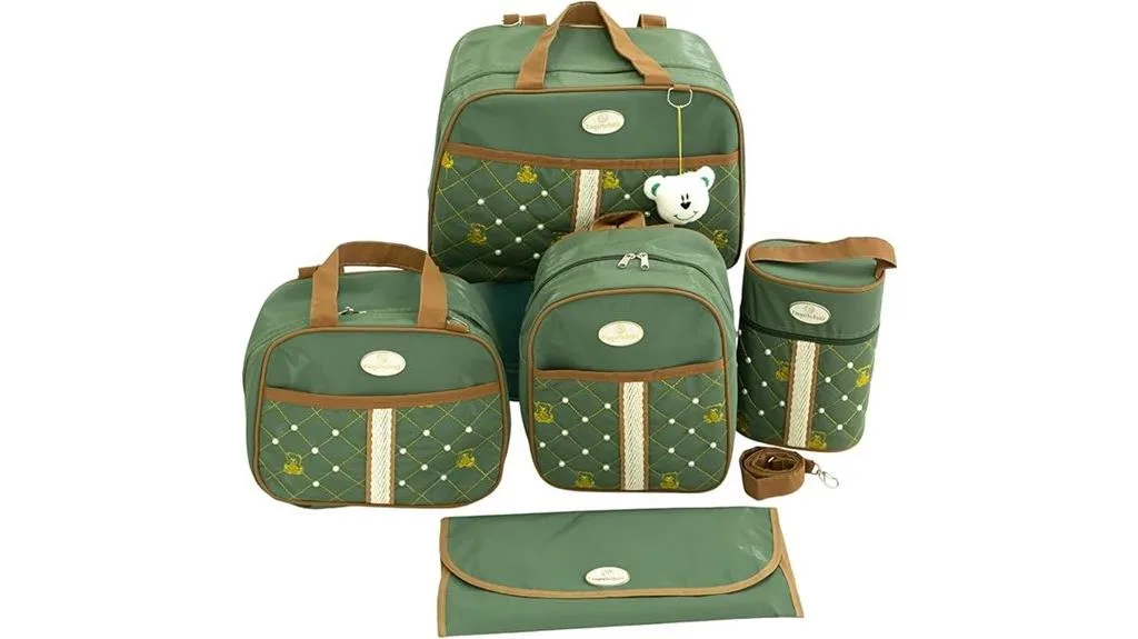 conjunto de bolsa de maternidade cinco peças