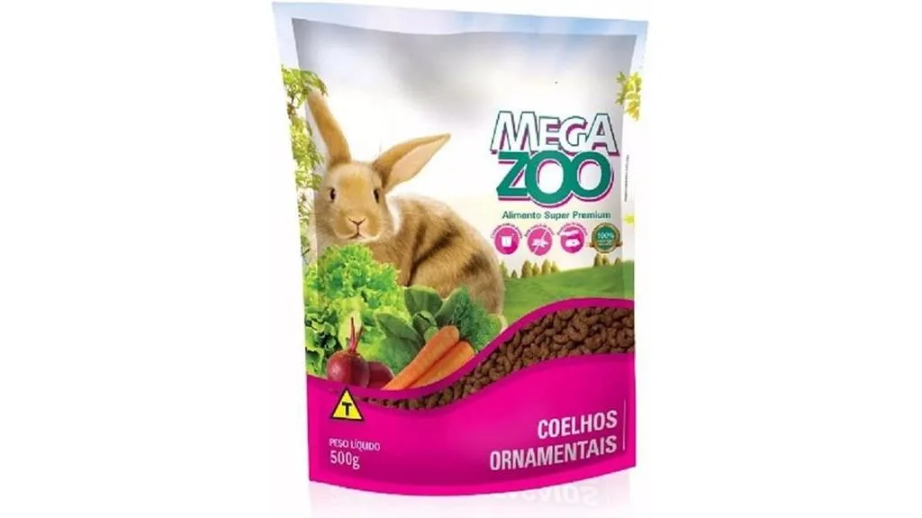 ração ornamental para coelhos 1 2kg