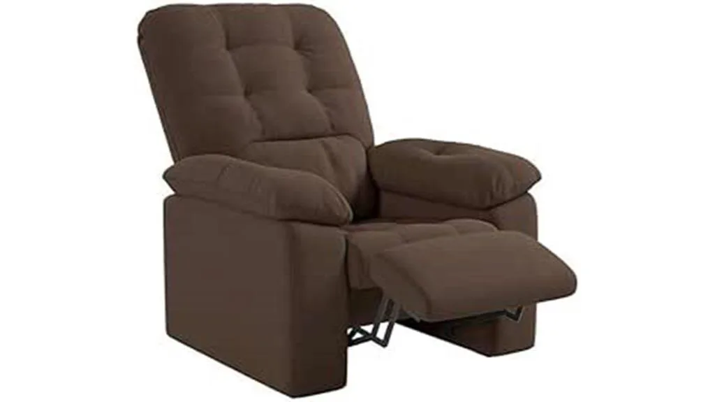 poltrona reclinável de camurça estoril