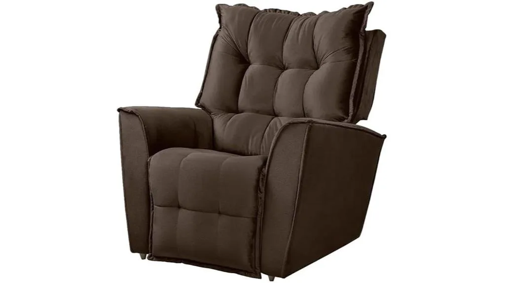 cadeira de veludo reclinável conforto