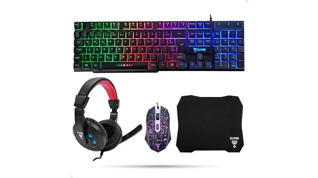 pacote de acessórios de jogos RGB