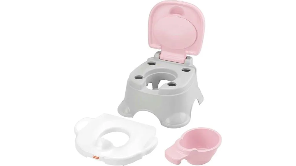 3 em 1 assento sanitário para bebê rosa