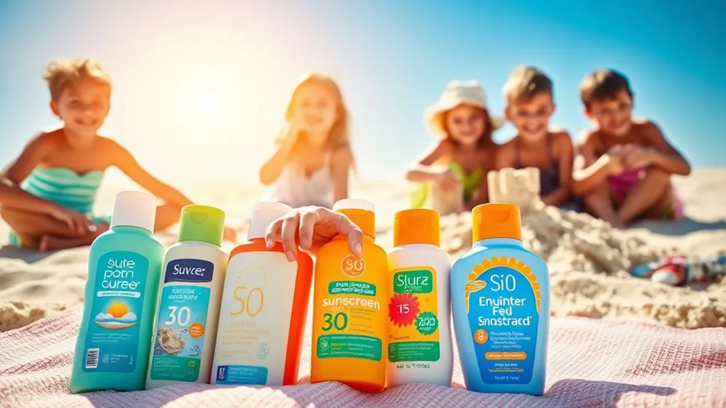 escolhendo o protetor solar para crianças com sabedoria