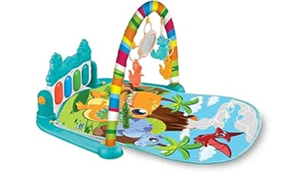 tapete de piano de dinossauro engraçado