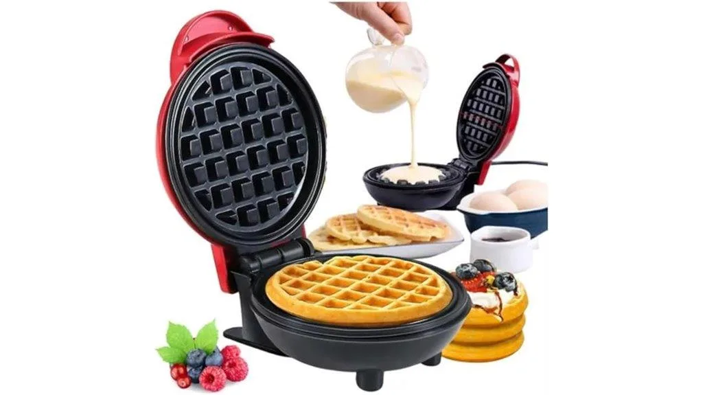 mini waffle maker conveniência